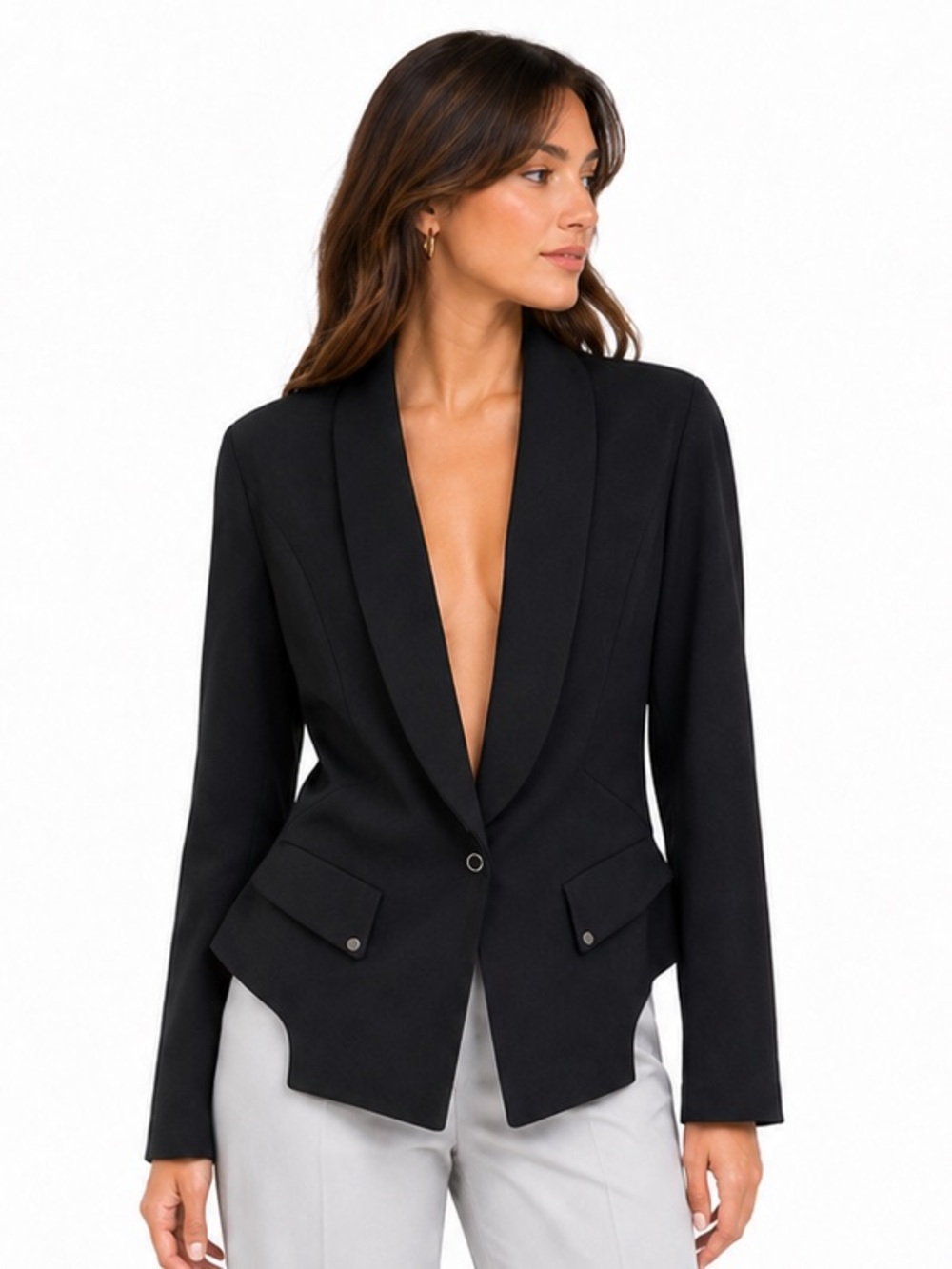 Robert Rodriguez Architectural Cutout Studded Tailoered Blazer Avant-Garde Sz 6
